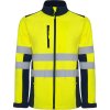 Pánská reflexní softshellová bunda Antares (Velikost 3XL, Barva modrošedá/svítivá žlutá (23221))
