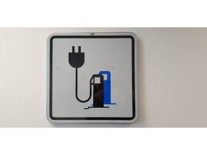 Dopravní značka elektromobil (nabíjecí stanice)