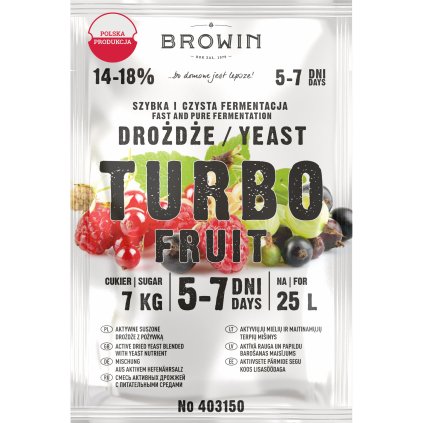 Turbo Fruit 5-7 dní lihovarské kvasinky 40g