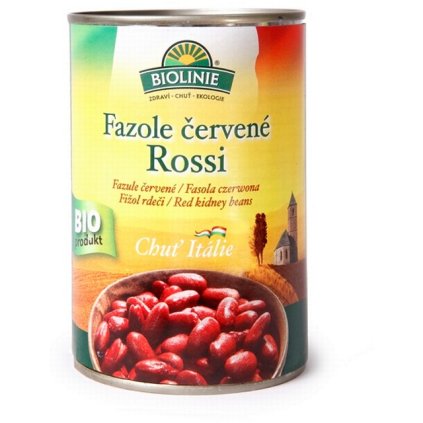 Fazole červené Rossi sterilované 400 g BIO BIOLINIE