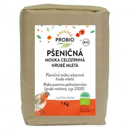 Mouka pšeničná celozrnná hrubě mletá 1 kg BIO PROBIO