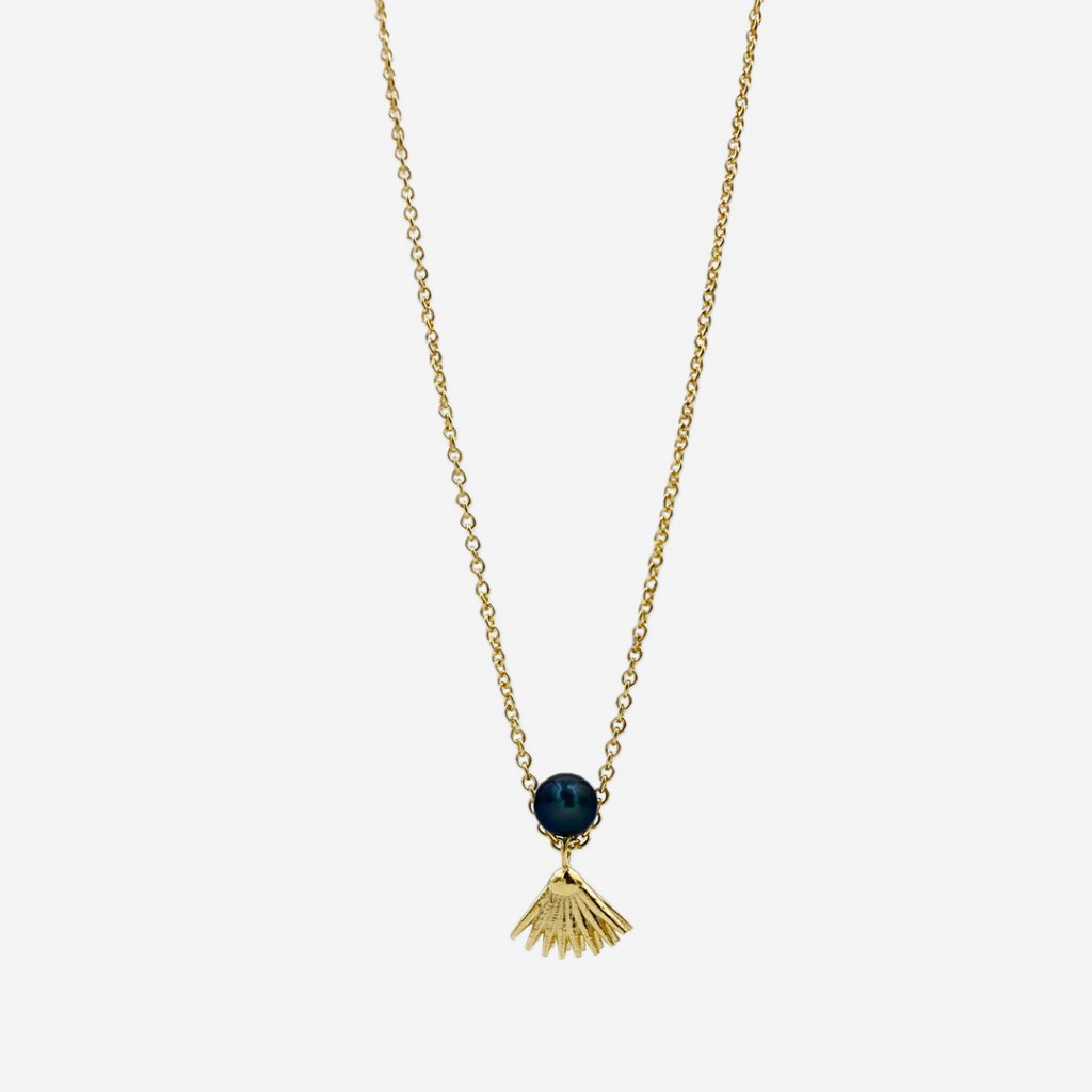 Blueberries Jewelry Nahrdelnik Sunlight pozlaceny cerna perla 1