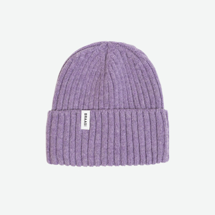 BRAASI Vlněná čepice merino fialová