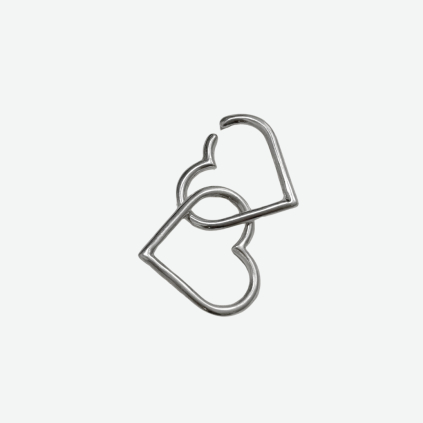 Magdalena Šťastníková Stříbrný EarCuff Double Hearts produkt 1
