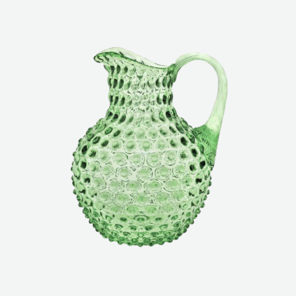 Zelený džbán Hobnail