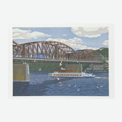 Jan Trámek Print Vyšehradský železniční most