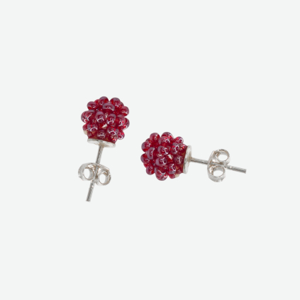 Pavlína Grofová Stříbrné náušnice Raspberries Minimal
