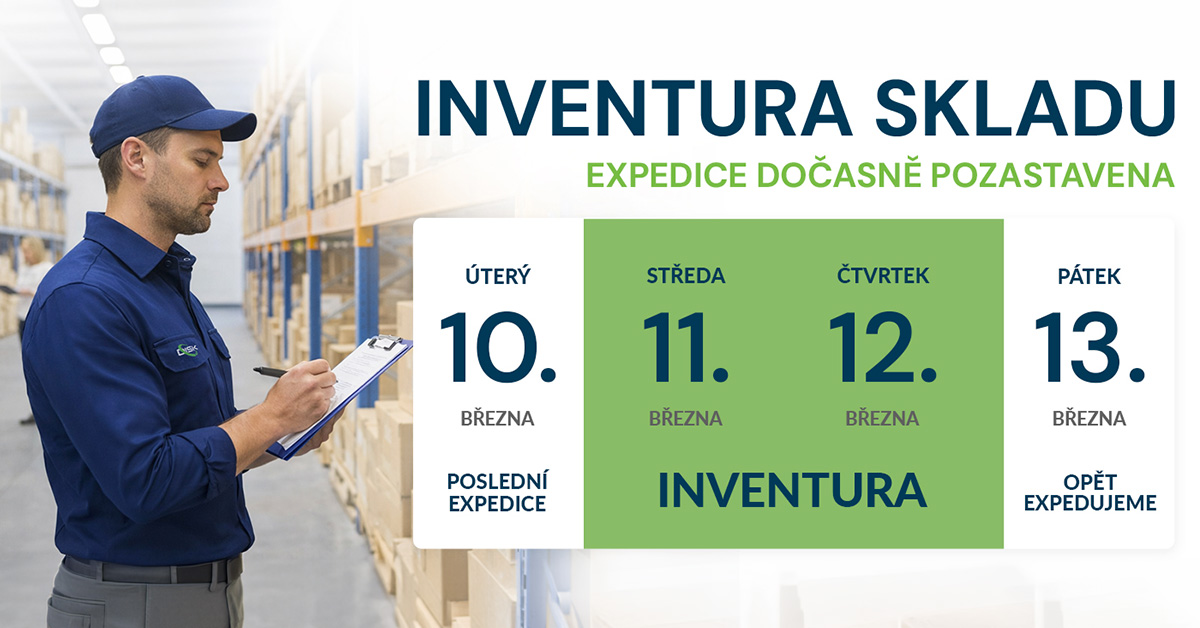 Inventura: neexpedujeme