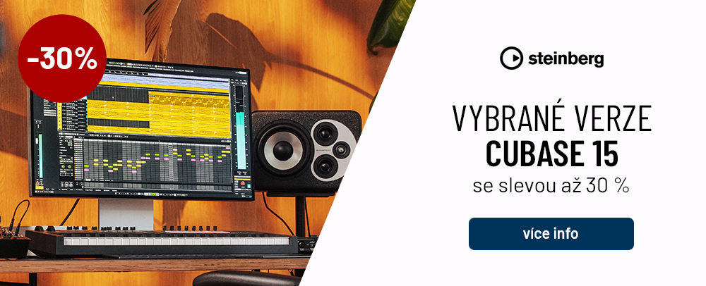 Sleva až 30 % na verze Cubase 15