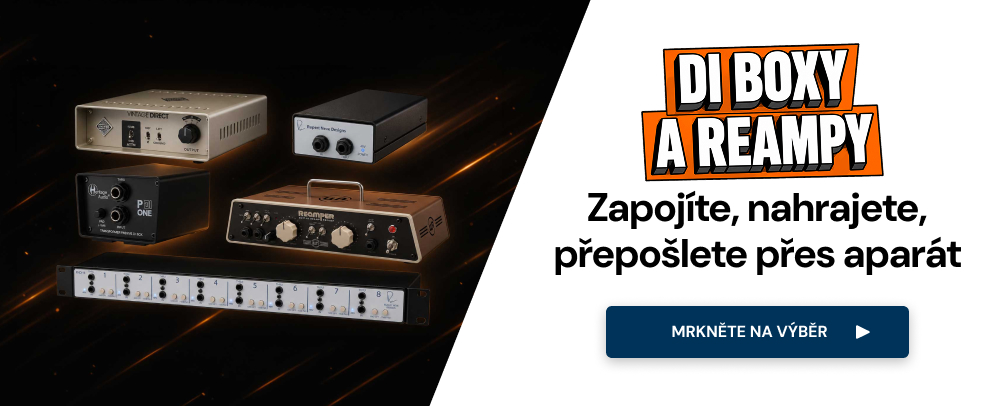 DI boxy a reampové boxy — Rupert Neve Designs, Warm Audio, United, Hosa, Heritage Audio