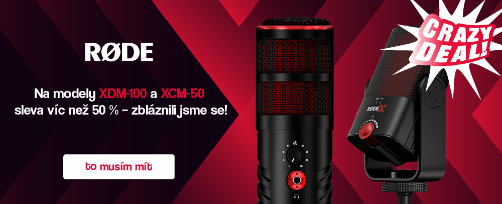 RØDE Crazy Deal – sleva více než 50 % na mikrofony XDM-100 a XCM-50