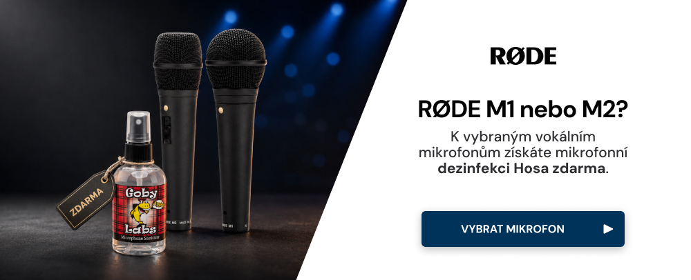 K vybraným vokálním mikrofonům získáte mikrofonní dezinfekci Hosa zdarma.