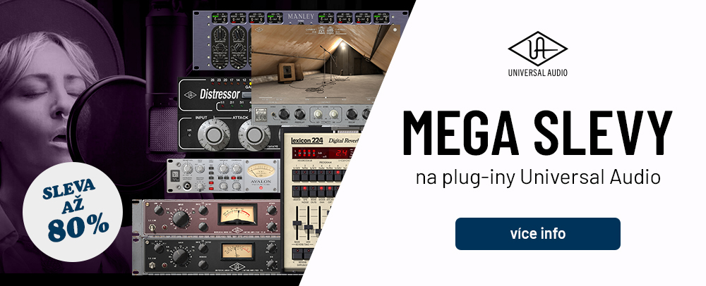 Mega slevy na plug-iny Universal Audio -80 %