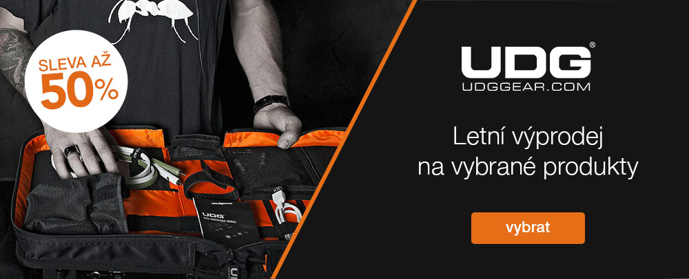Léto je tu a s ním i jedinečný Letní výprodej UDG Gear! Dopřej svým přístrojům bezpečí při produkci i na cestách a užívej si slevy až 50  %.