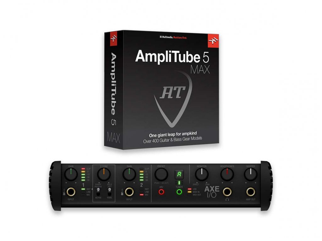 IK Multimedia AXE I/O SOLO & AmpliTube 5 & TONEX Bundle Interfaces 