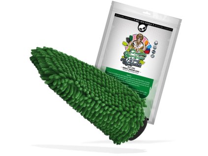 Nuke Guys Chenille Green - Mikrovláknová mycí rukavice