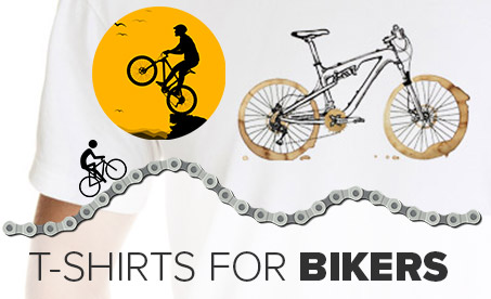 T-shirts with funny and serious cycling motifs - the perfect gift for every biker, cyclist or lover of bikes and cycling.