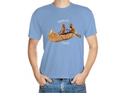 Boating T-shirt - Acorn elf with a girl in canoe