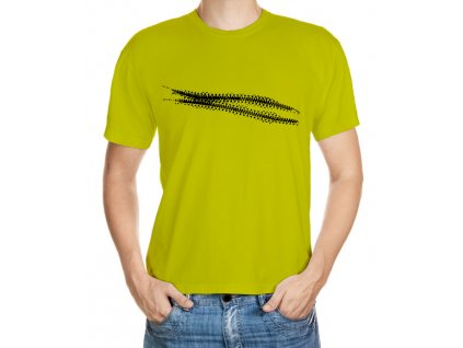 T-shirt with bicycle tire tracks - motif 050