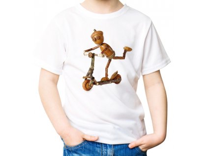 T-shirt with Acorn elf on a scooter
