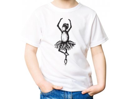 T-shirt for girls with a ballerina