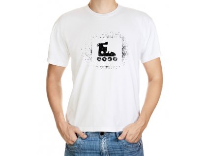 T-shirt for inline skaters (black print) - motif 015
