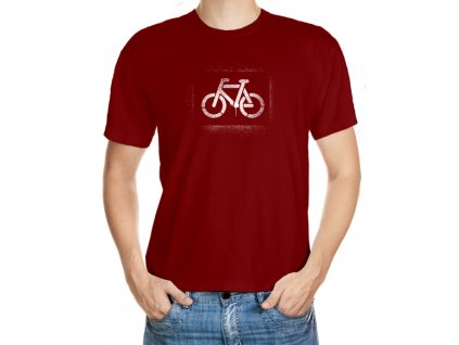 T-shirt with graffitti bicycle (white print)