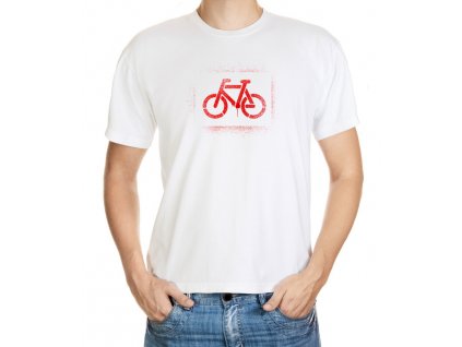 T-shirt with graffitti bicycle (red print)