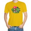 T-shirt with an acorn elf reader under a toadstool - motif 076