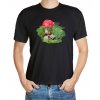 T-shirt with an acorn elf reader under a toadstool - motif 076