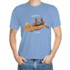 Boating T-shirt - Acorn elf with a girl in canoe - motif 084