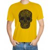 T-shirt with black flower skull - motif 049