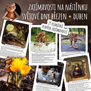 Na učitelnici jsem přidal další malý produkt - Zajímavosti na nástěnku - světové dny březen + duben. Ty lednové a únorové...