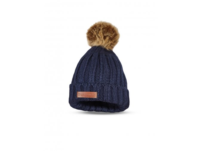 0003734 womens fluffy ball beanie