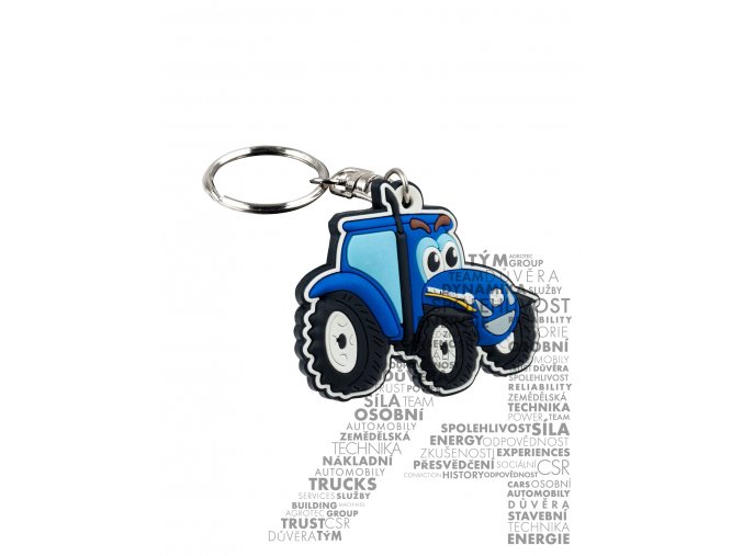 Přívěšek na klíče – usmívající se traktor