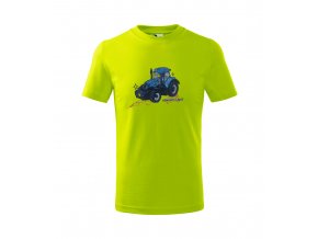 Dětské zelené triko s traktorem - stopa
