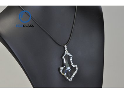 Crystal Glass pendeloque 50 mm on lanyard