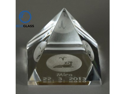 Pyramida se znamením a jménem - 40 mm