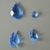 Crystal glass Sapphire trimmings - Pearshape 28mm