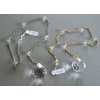 Crystal glass hanger with 40 mm balls and beads, length 60 cm