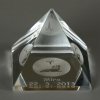 Glass pyramid with sign of zodiac and name - 40 mm