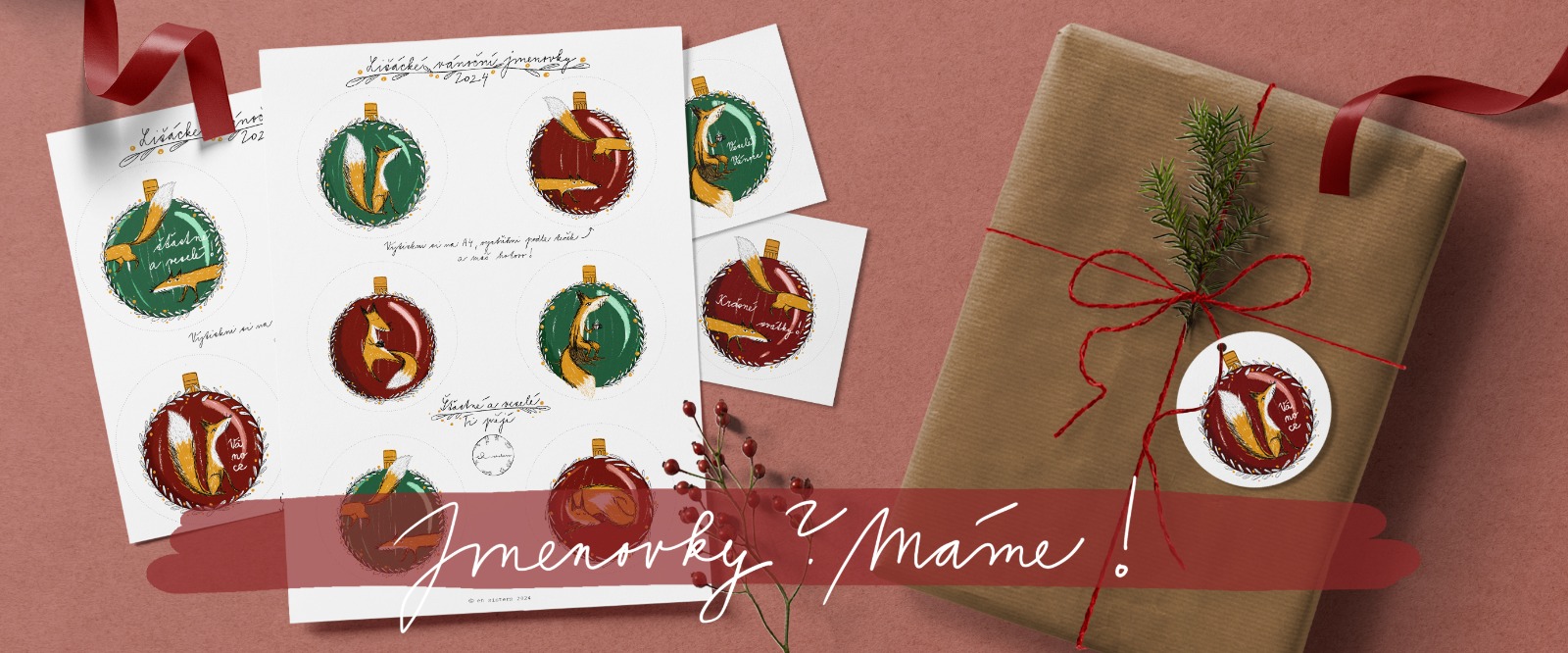 Radost z balení, vytiskni si naše Lišácké jmenovky na dárky 🎁