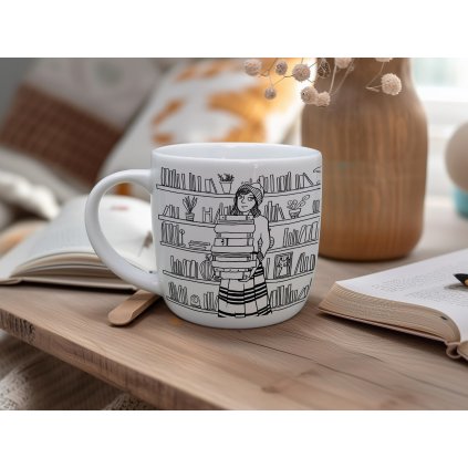 hrnek nový knihomolka