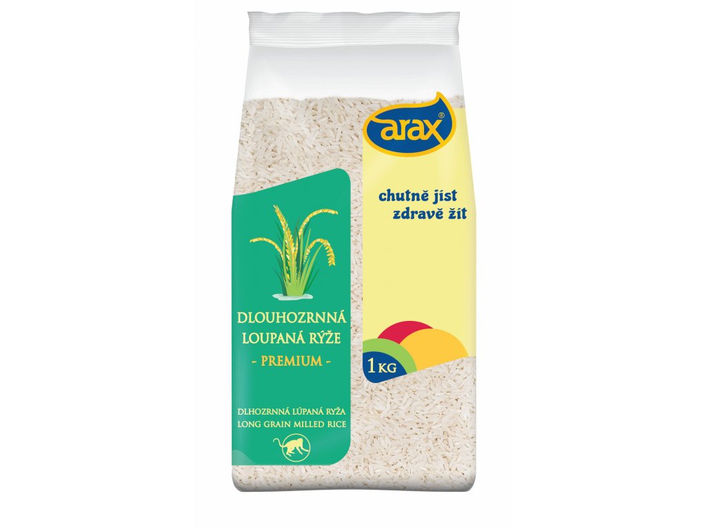 ARAX Rýže dlouhozrnná loupaná 1kg 3Dv1