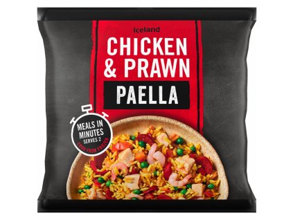 iceland chicken and prawn paella 750g 56765