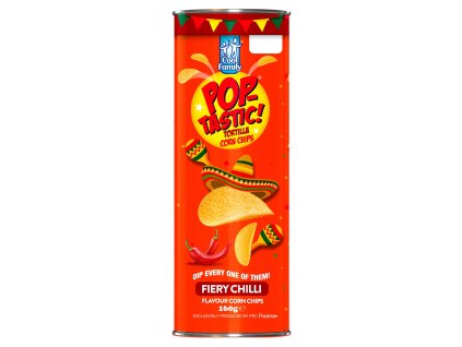 411097 pop tastic tortilla fiery chilli flavour corn chips 160g 101180 T1