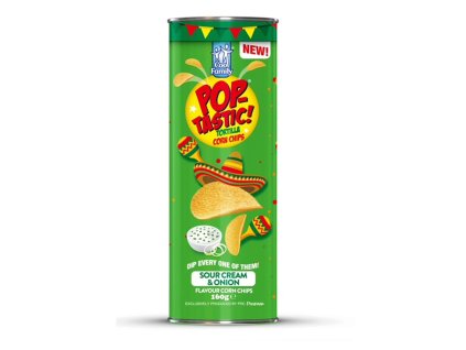411096 pop tastic tortilla sour cream onion flavour corn chips 160g 94504 T1