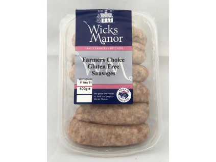 Wicks Manor Farmers Choice Gluten Free Sausages