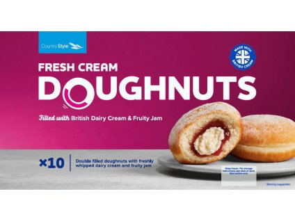 country style 10 real dairy cream doughnuts 520g 74959