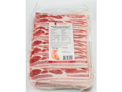 101114 Premium Wood Smoked Streaky Bacon on Baking Paper 2,5kg (frozen)